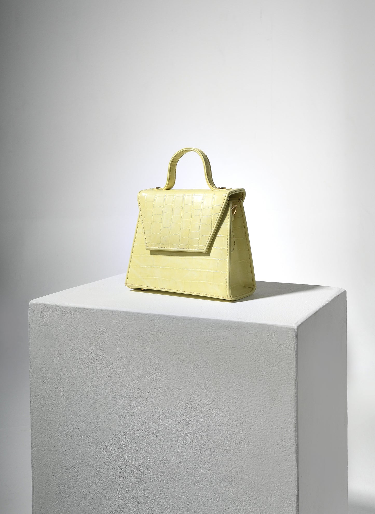 Yellow Pauline Crocodile print