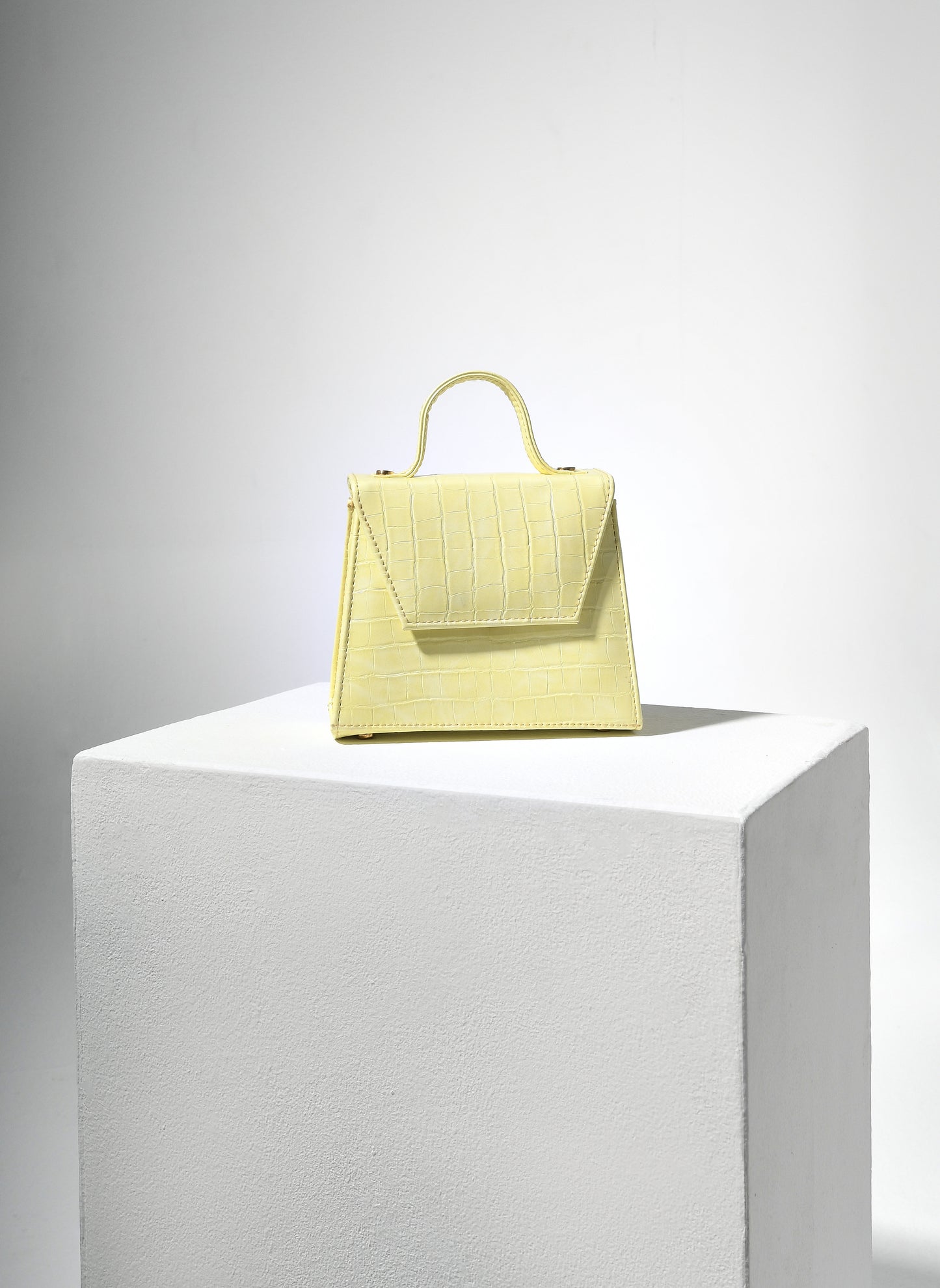 Yellow Pauline Crocodile print