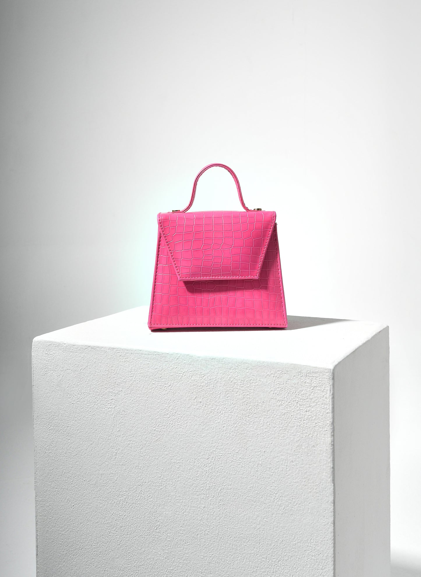 Pink Pauline Crocodile print